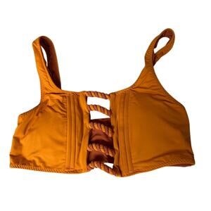 Clube Bossa Orange/Brown Bikini Top Women's Size S